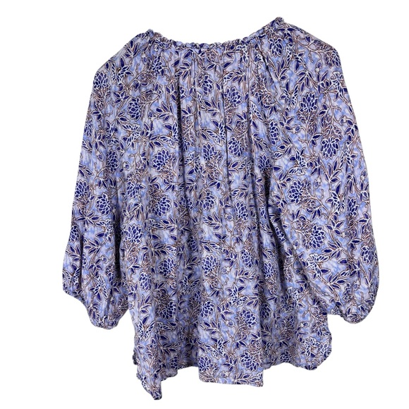 J. Jill Love Linen Floral Blouse XL Boho - Picture 2 of 8